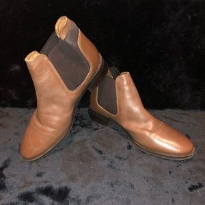 Topshop Ankle Brown Chelsea Boots